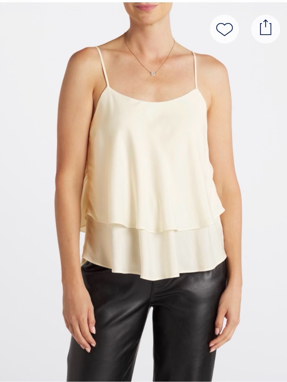 Tiered Satin Tank Top